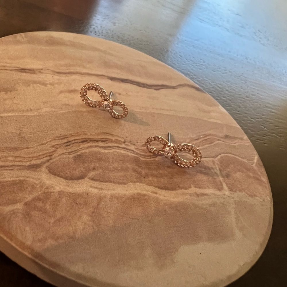 New Authentic Swarovski Infinity Mini Pierced Ear… - image 3